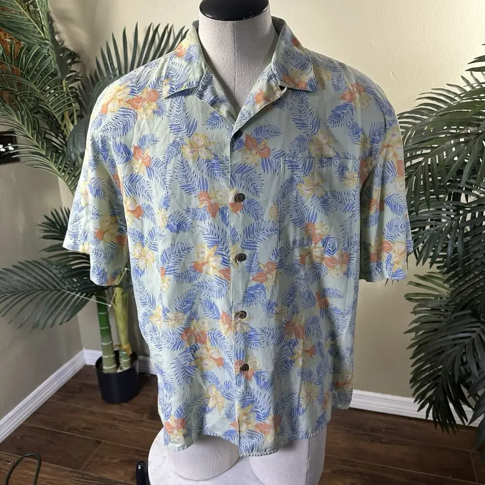Pusser's Men L - 2 West Indies Camp Shirts Silk Cotton Moisture wicking cool